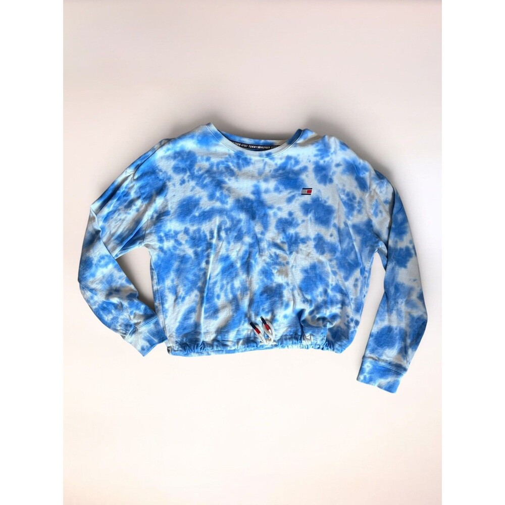 Womens Tommy Hilfiger Sport Cropped Tie Dye Sweatshirt | Size S